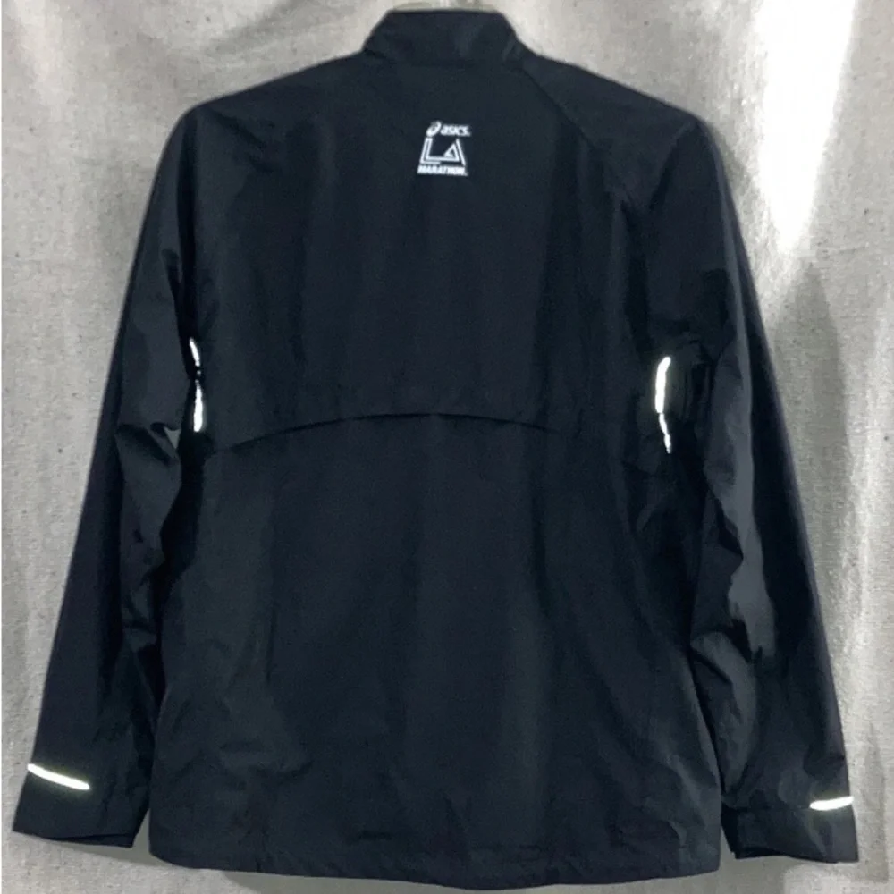 Asics Los Angeles Marathon Reflective Windbreaker Black Jacket Men’s Size M New